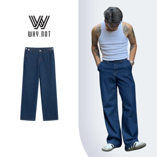 Quần jean nam WHY NOT ống suông có thể điều chỉnh độ rộng cạp,chất Jean Premium bền màu, co giãn thoải mái JRCDCCT