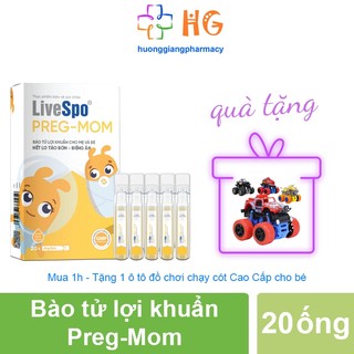 Bào tử lợi khuẩn Pregmom Giúp giảm táo bón Tăng hấp thu Tăng cường miễn dịch An toàn với mẹ bầu và trẻ nhỏ Hộp 20 ống