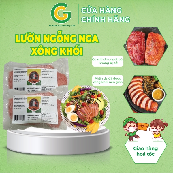 [Freeship HCM] Lườn Ngỗng Nga Xông Khói Nhập Khẩu Green Good Salad, Sốt, Áp Chảo 250gr