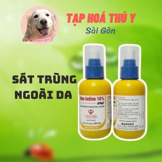 HAN-IODINE 10% DUNG DỊCH SÁT TRÙNG VẾT THƯƠNG CHO CHÓ MÈO