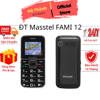 Điện thoại masstel fami 12 4g - hàng chính hãng loa to sóng khỏa màn hình nét bh 12t