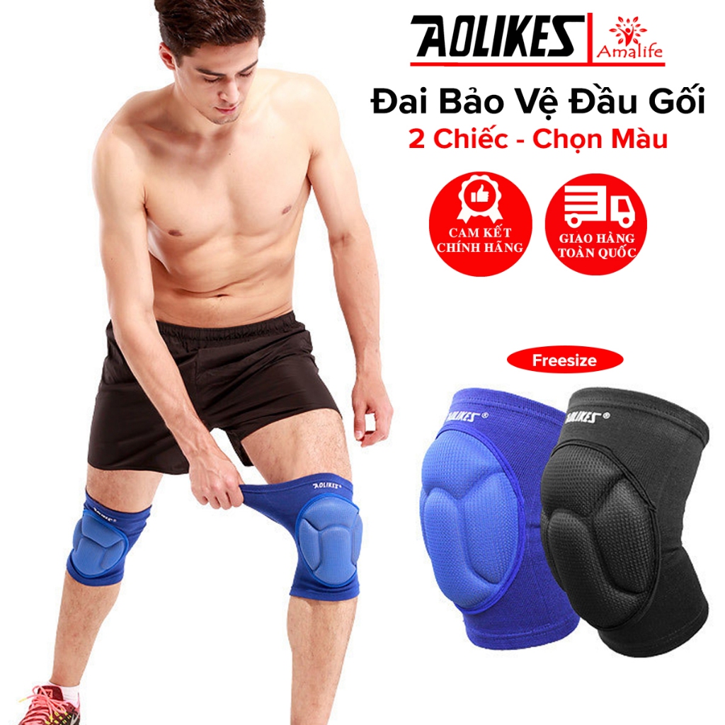 [1 Đôi – 2 Chiếc] Đệm Bảo Vệ Đầu Gối Cho Thủ Môn, Bóng Đá, Bóng Chuyền Tập Gym Dụng Cụ Bó Gối AL0217 Chính Hãng Aolikes