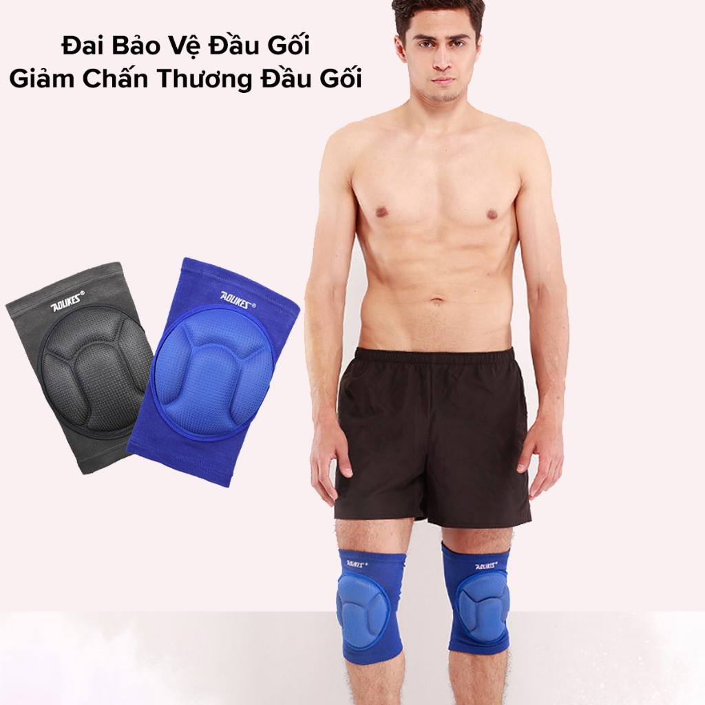 [1 Đôi – 2 Chiếc] Đệm Bảo Vệ Đầu Gối Cho Thủ Môn, Bóng Đá, Bóng Chuyền Tập Gym Dụng Cụ Bó Gối AL0217 Chính Hãng Aolikes