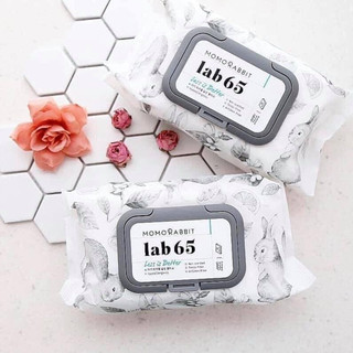 Khăn giấy ướt momo rabbit hàn quốc lab65 gói to 72 tờ