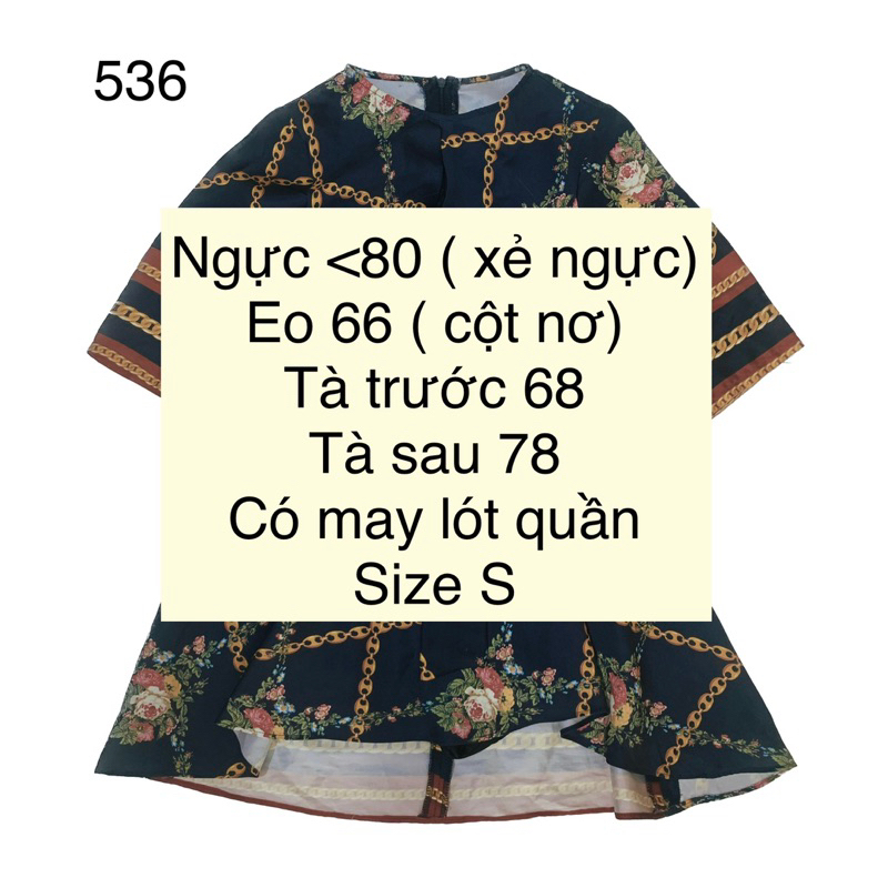 Thanh lý / 2hand / pass đồ cá nhân đầm ngắn hoạ tiết, jum ngắn