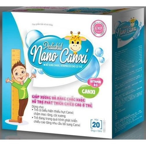 Pediakid Nano Canxi - Bổ sung canxi và vitamin D3 hộp 20 ống x 10ml