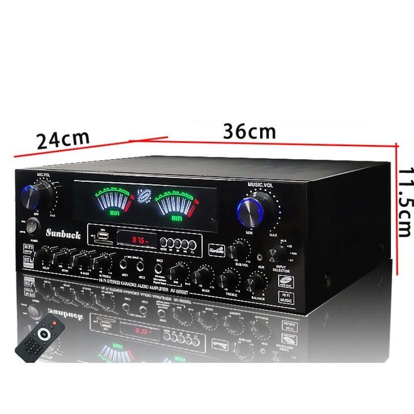 Âm Ly Bluetooth Karaoke Gia Đình 700W Sunbuck AV-888BT, Âm Thanh Cực Chất, Đánh Nhạc Siêu Hay, Kết Nối Được Sub Hơi