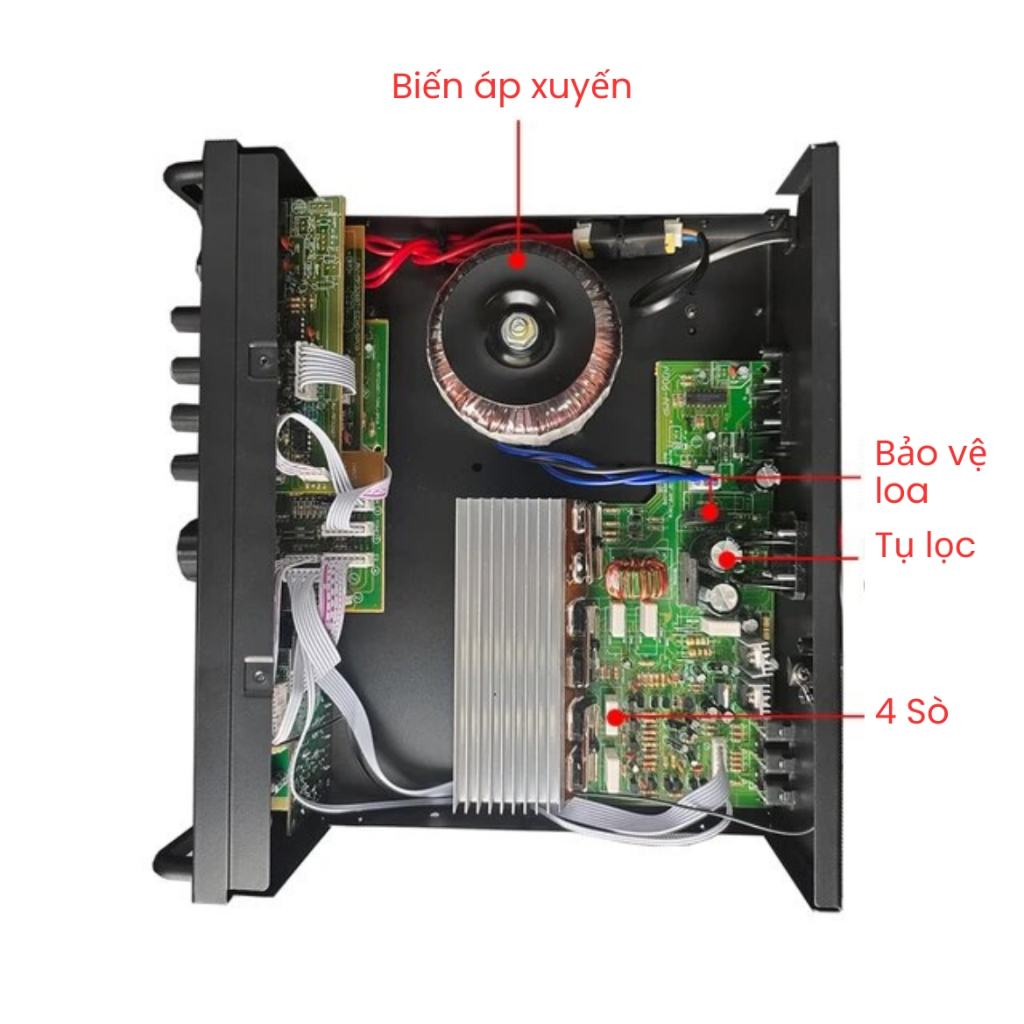 Amply Karaoke Bluetooth SUNBUCK 6188BT 220V/12V Công Suất Lớn 400W, Amly Đa Chức Năng Cho Xe Hơi Và Gia Đình