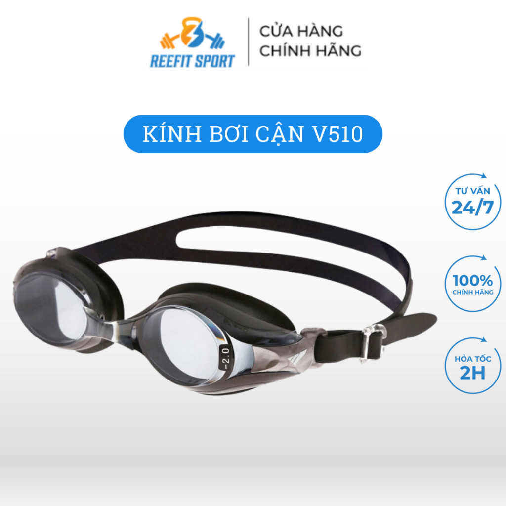 Kính bơi lội có độ cận V510 chất liệu silicon