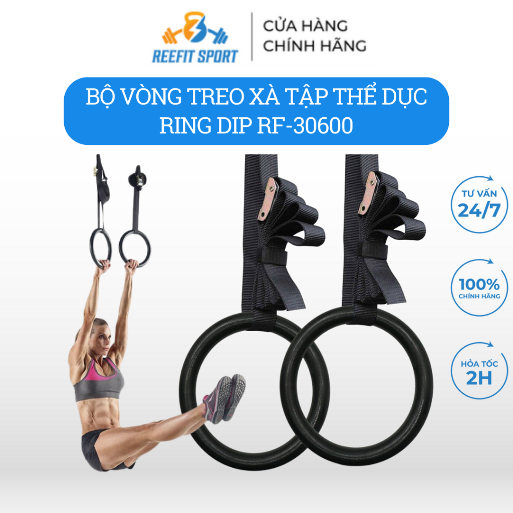 Bộ vòng xà tay tập thể dục Ring Dip cao cấp Reefit RF-30600