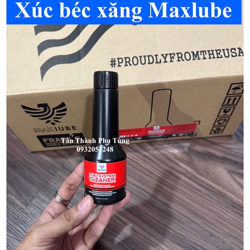 Súc/ Xúc béc xăng xe máy MAXLUBE vệ sinh buồng đốt, kim phun nhập khẩu Mỹ - 60ml