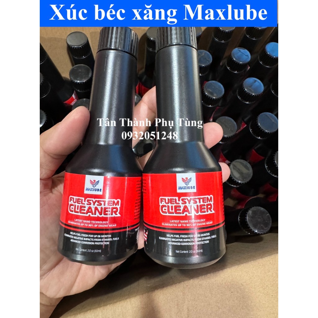 Súc/ Xúc béc xăng xe máy MAXLUBE vệ sinh buồng đốt, kim phun nhập khẩu Mỹ - 60ml