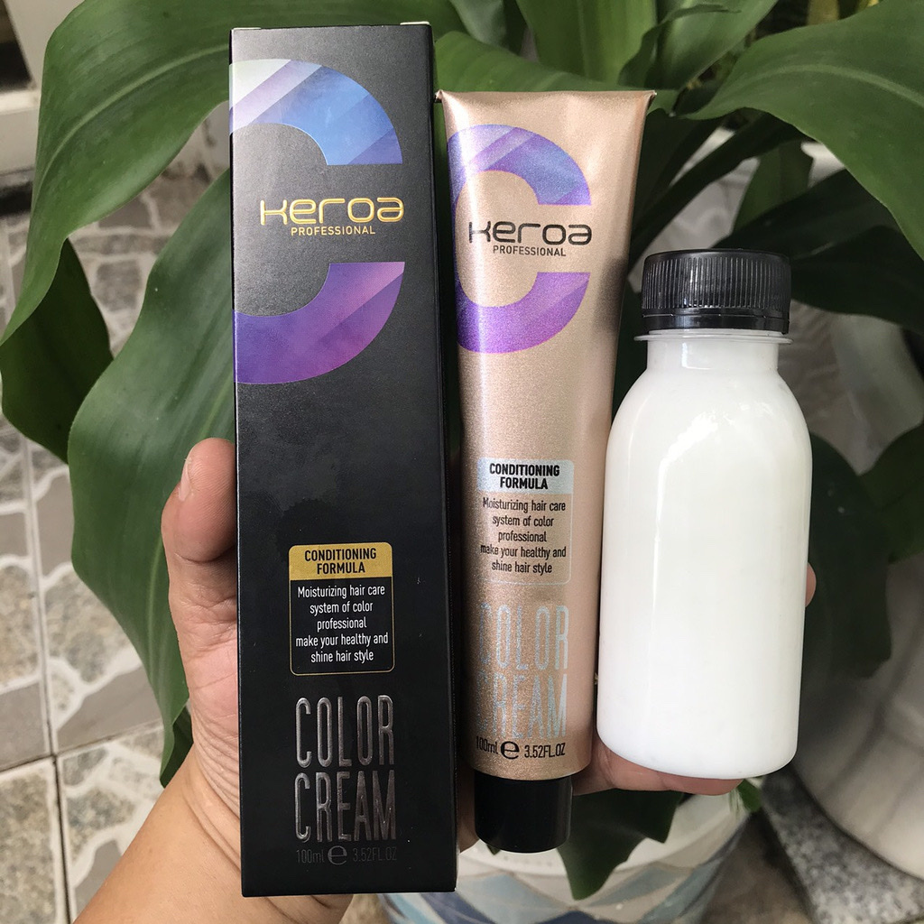 Màu nhuộm tóc Nâu cafe KEROA SANG TRỌNG SIÊU BÓNG TÓC 100ML