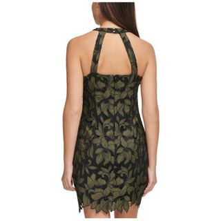 Đầm GUESS ren thêu cổ yếm size 0, 2