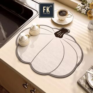 Thảm lót bàn bếp siêu thấm hút chất liệu diatomite, thảm đá lót bàn decor xinh xắn