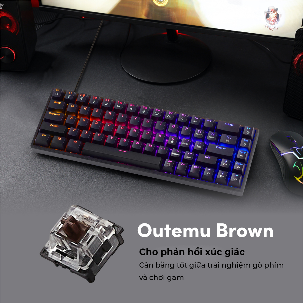 Bàn phím cơ PROLiNK GK6002M , LED RGB 16 triệu màu, Full N-Key Rollover, Anti Ghosting cho tuyển thủ Esport