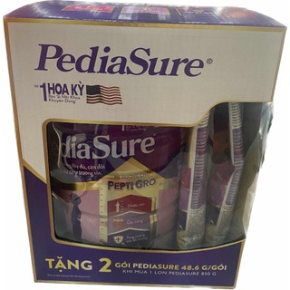 [Tặng 02 gói dùng thử] Sữa bột Pediasure vani ít ngọt  800g