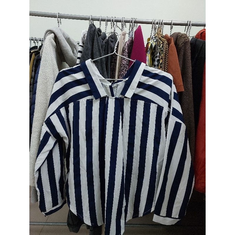 Áo sơ mi nữ kẻ sọc 1a size L