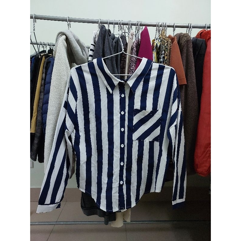 Áo sơ mi nữ kẻ sọc 1a size L