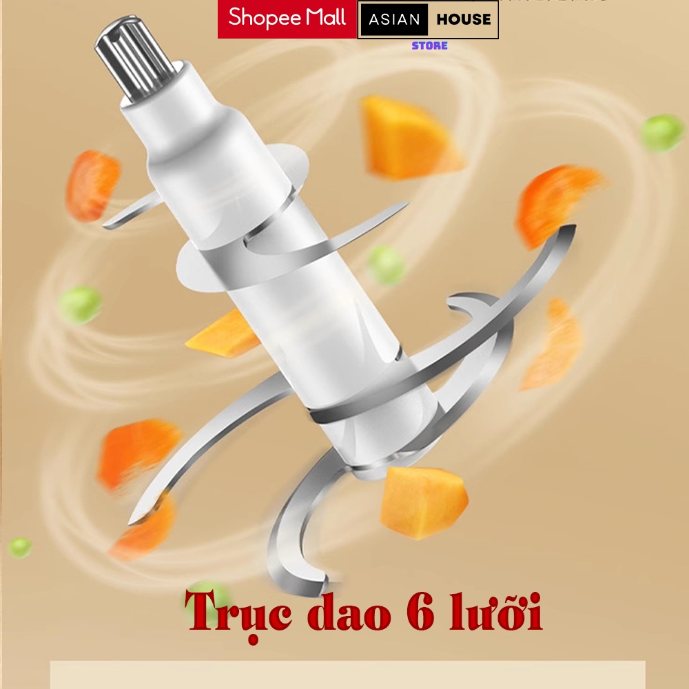 Máy Xay Ăn Dặm Cho Bé Bear QSJ-D02Q1 Dao 6 Lưỡi Dung Tích 600ML Công Suất 200W Bảo Hành 12 Tháng