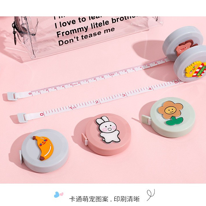 Thước Dây Kéo Họa Tiết Dễ Thương & Kèm móc khóa