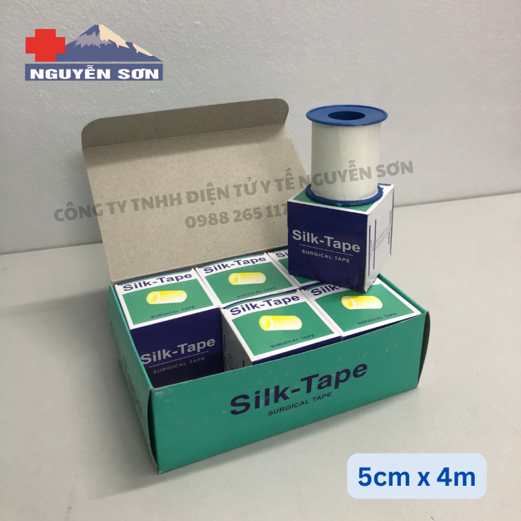 Băng dính y tế cuộn vải lụa Silk Tape - thiết bị y tế Nguyễn Sơn