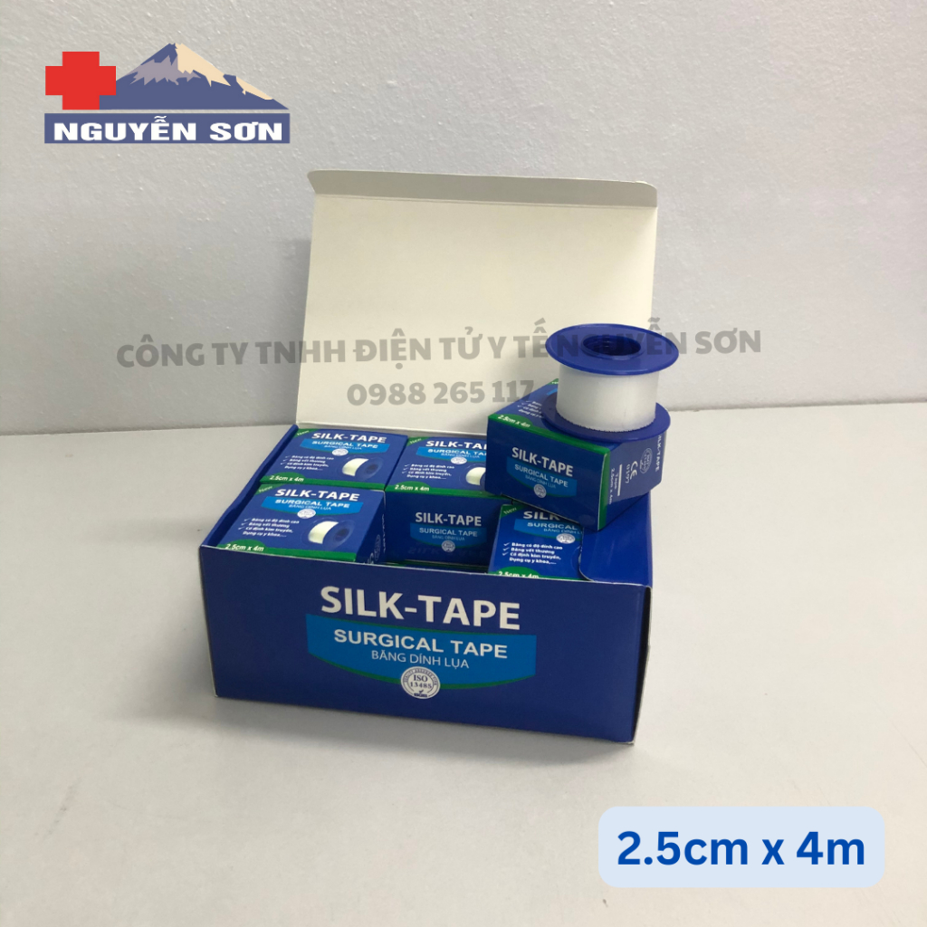 Băng dính y tế cuộn vải lụa Silk Tape - thiết bị y tế Nguyễn Sơn