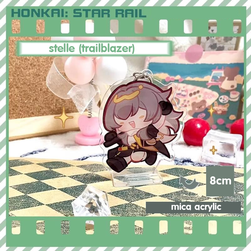 (8CM) Mô hình standee HONKAI STAR RAIL ver MẮT NHỎ tượng acrylic game mica chibi trang trí