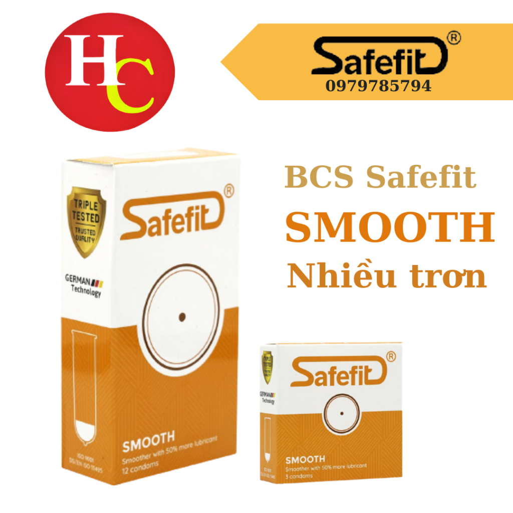 Bao cao su Safefit Smooth Hộp 3 cái - 12 cái