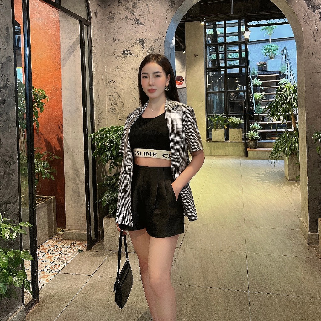 Áo vest kẻ zz ngắn tay AV125