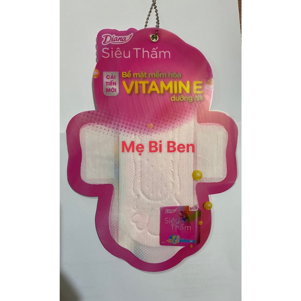 Lốc 4 gói BVS Diana Siêu Thấm Siêu Mỏng Cánh Gói 20 Miếng mặt lưới 23cm - chính hãng