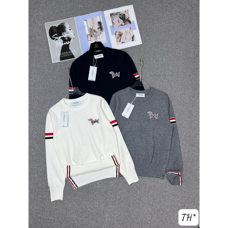 Áo len Thom cổ tròn cúc cạnh 3 màu siu đẹp qcl1