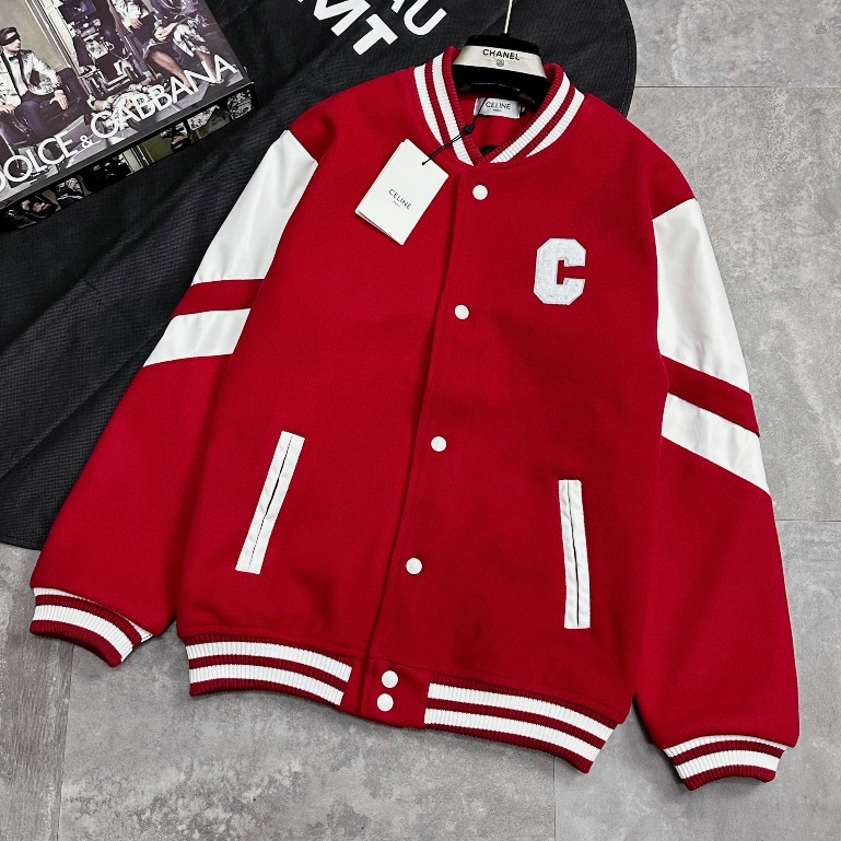 Áo Khoác Bomber Dạ Phối Da Nam Nữ Bản Tàu Siêu Cấp_Áo Dạ Bomber Cổ Bo Tàu Phối Da