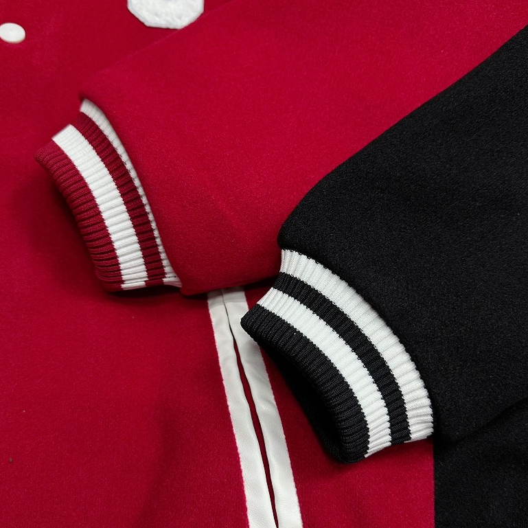 Áo Khoác Bomber Dạ Phối Da Nam Nữ Bản Tàu Siêu Cấp_Áo Dạ Bomber Cổ Bo Tàu Phối Da