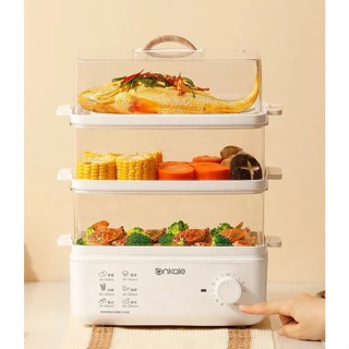 Nồi Hấp Điện - Đa Năng - Nồi 2 Tầng - Chức Năng Hẹn Giờ Thông Minh - Công Suất Lớn 800W - Chất Liệu Nhựa PP An Toàn