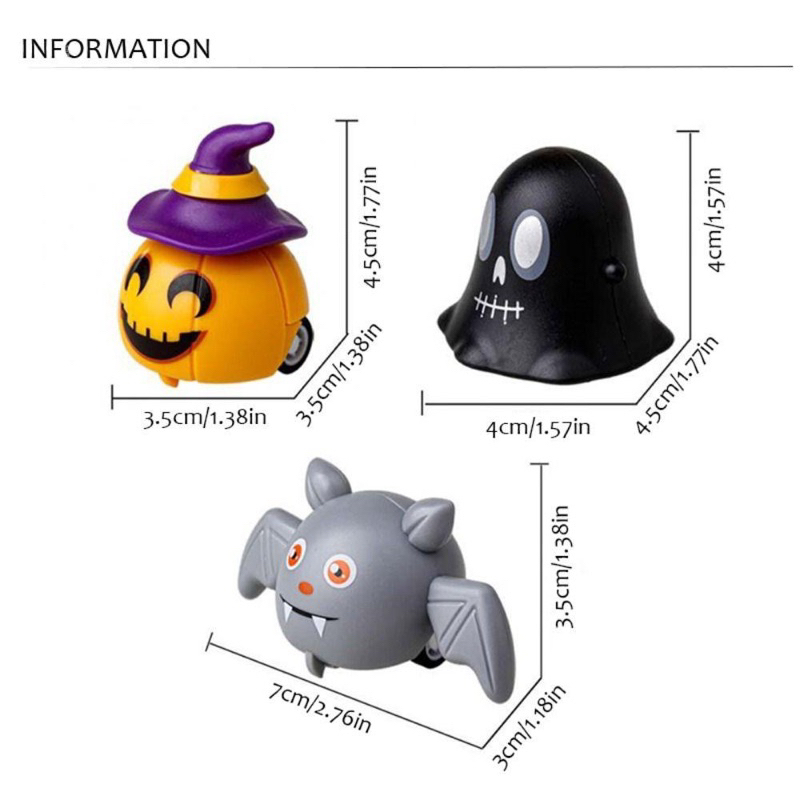 Đồ Chơi Lên Dây Cót, Chạy Đà Hình Mắt Bí Ngô, Ma Cà Rồng,.. Cho Halloween