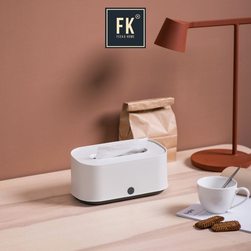 Hộp đựng khăn giấy ướt để bàn - ô tô dễ thương FEEKA nhựa cao cấp, hộp đựng giấy ăn sang trọng đa năng cute dùng décor