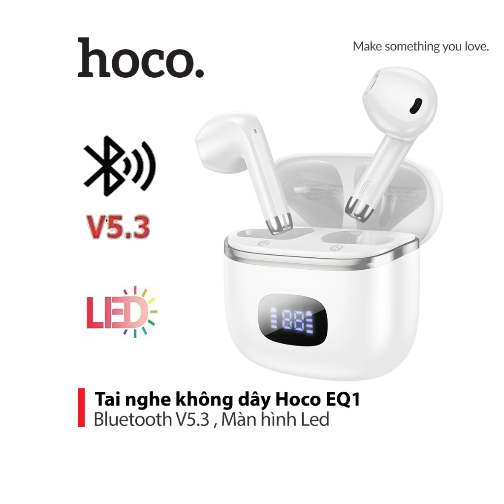 Tai nghe không dây Hoco EQ1 Bluetooth V5.3 màn hình Led thời gian sử dụng 7h