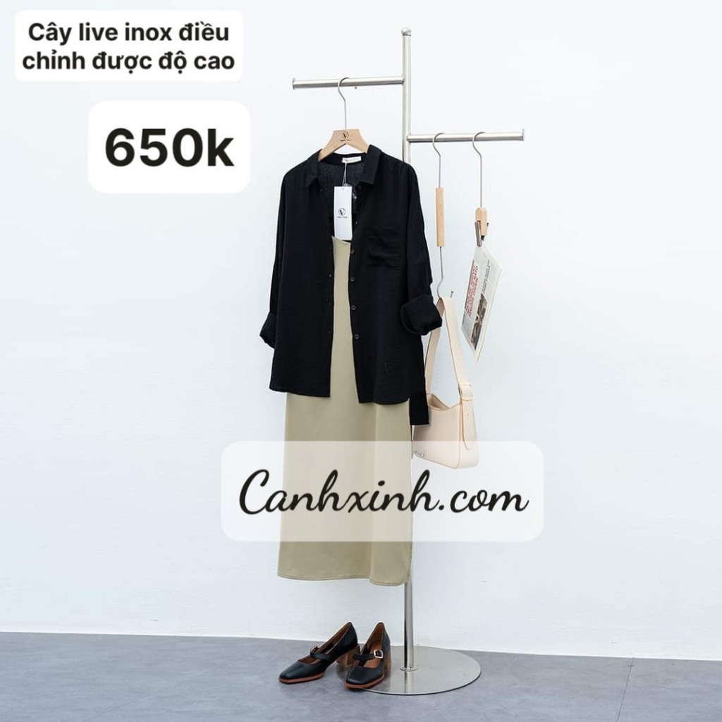 Kệ Treo Quần Áo Chụp Ảnh Inox, Sào LiveStream Inox