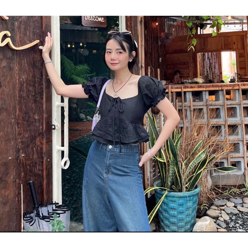 🧸new in - Bohi top 💕 Ảnh thật ÁO CROPTOP THẮT NƠ