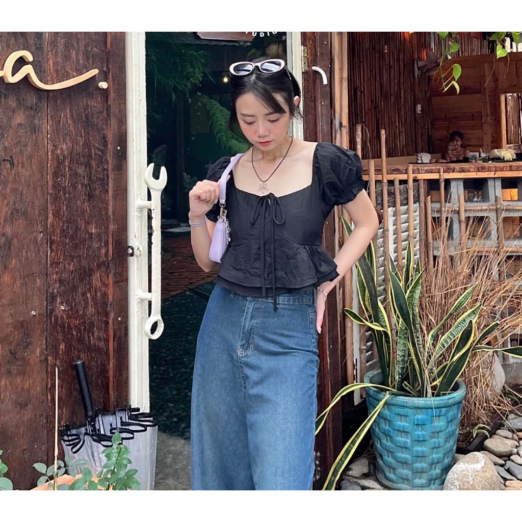 🧸new in - Bohi top 💕 Ảnh thật ÁO CROPTOP THẮT NƠ