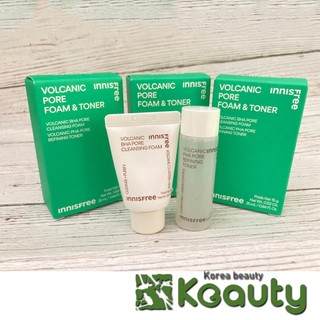 Bộ dưỡng da tro núi lửa mini Innisfree Volcanic Pore Foam & Toner