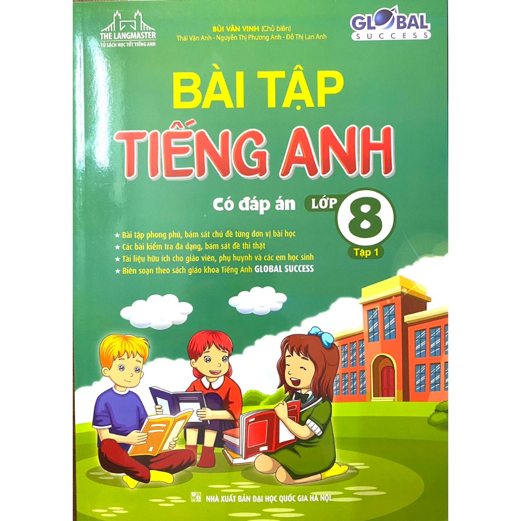 Sách - Bài tập bổ trợ và nâng cao Tiếng Anh lớp 8 tập 1+2 (có đáp án)