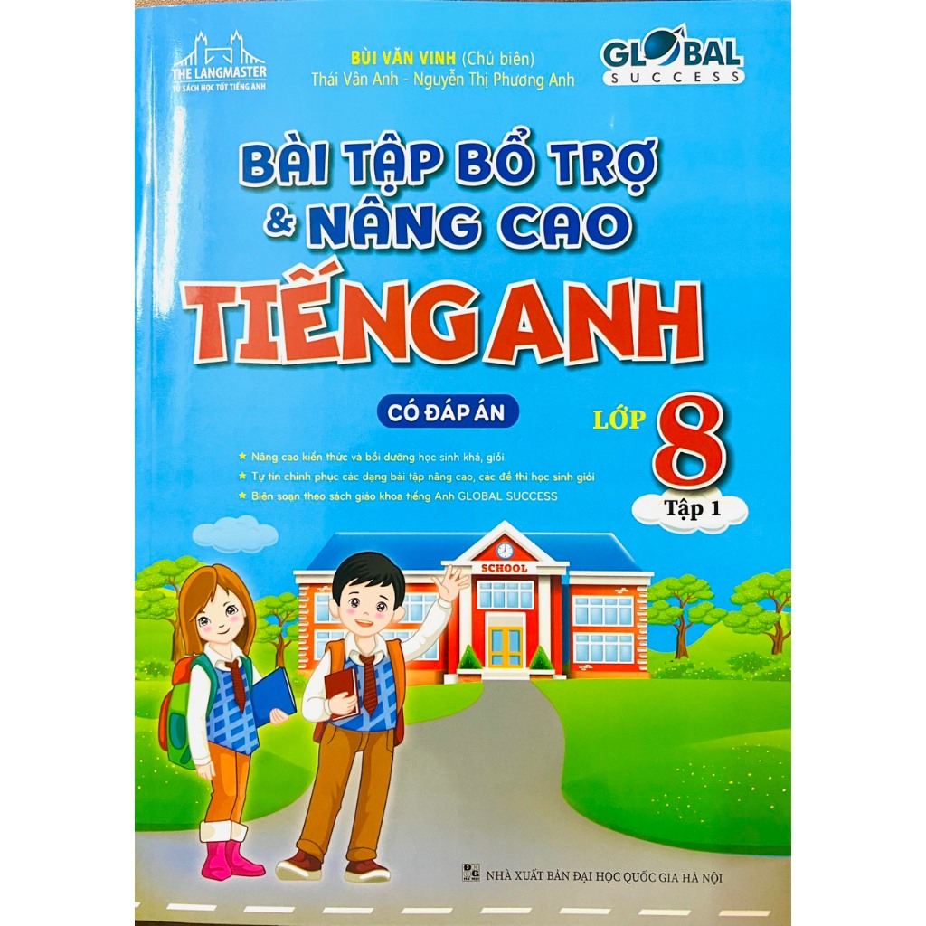 Sách - Bài tập bổ trợ và nâng cao Tiếng Anh lớp 8 tập 1+2 (có đáp án)