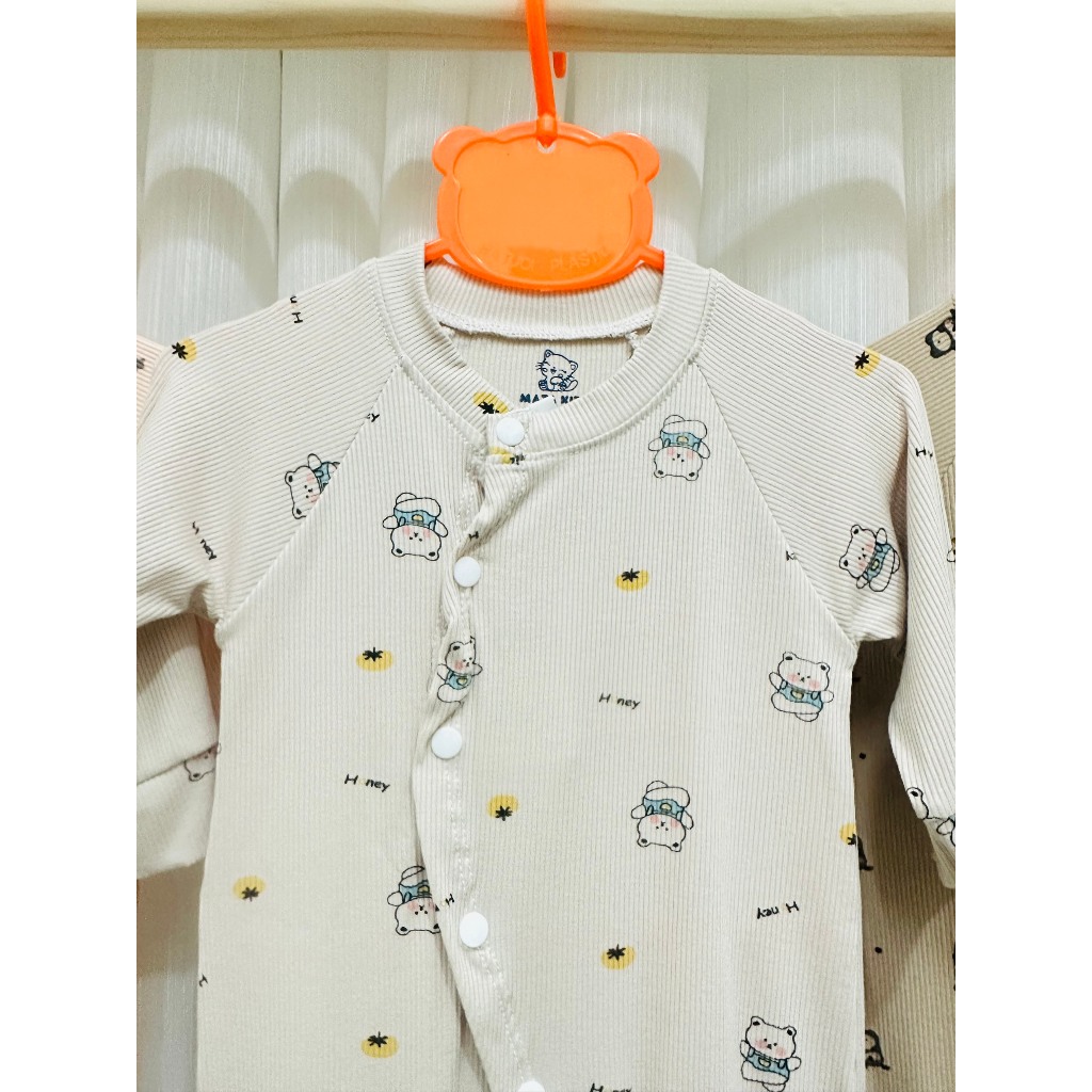 Body Dài Tay Cho Bé Thun Lạnh Peptit Mazakids Bodysuit Sơ Sinh Bé Trai Bé Gái