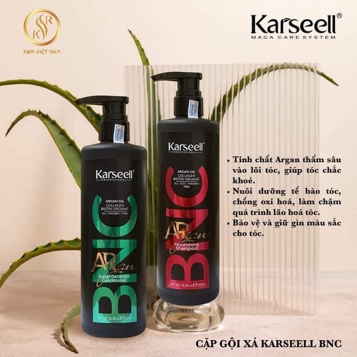 Dầu gội xả phục hồi, giữ màu, chống lão hóa KARSEELL ARGAN BNC 500ML