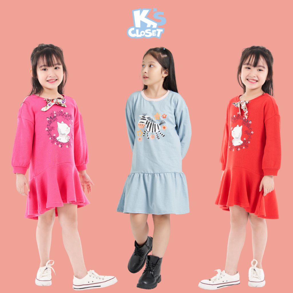 Váy Dài Tay Bé Gái (2-9 Tuổi) K's Closet E108TEF / E017TWF