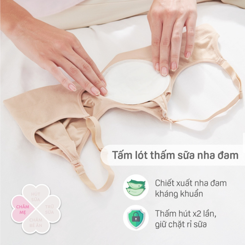 Miếng lót thấm sữa Pigeon 12-50 miếng thiết kế 3D mỏng dạng lưới thấm hút nhanh, tấm miếng lót thấm hút sữa Bunry shop