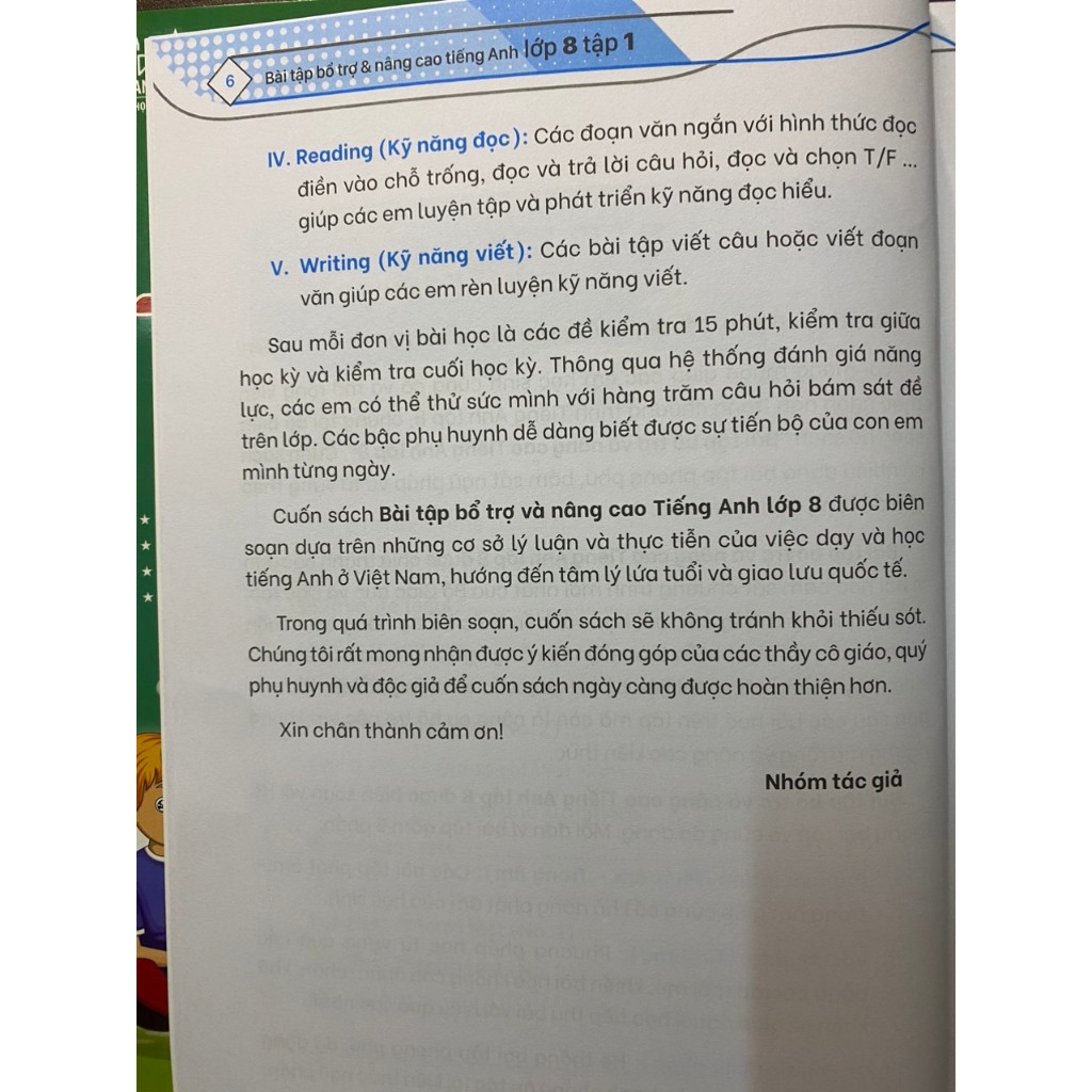 Sách - Bài tập bổ trợ và nâng cao Tiếng Anh lớp 8 tập 1+2 (có đáp án)