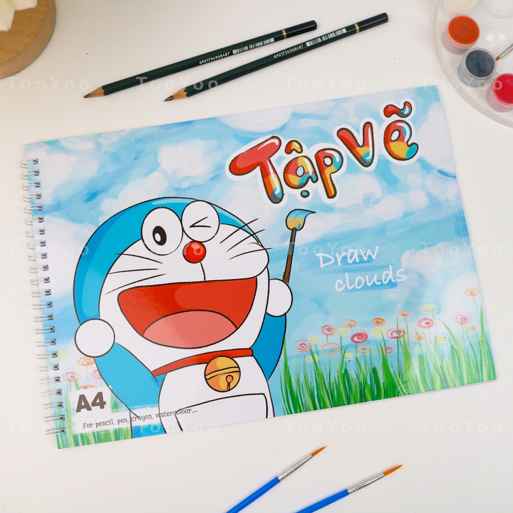 Tập vẽ A4 Doraemon dễ thương cute TooYoo BK00421